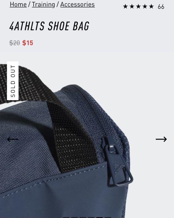 Adidas 4ATHLTS shoe bag, Sports Equipment, Other Sports Equipment and  Supplies on Carousell