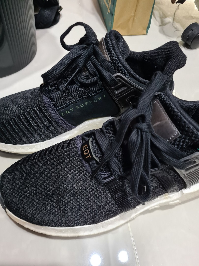 Adidas eqt support top 93/17 milled leather black
