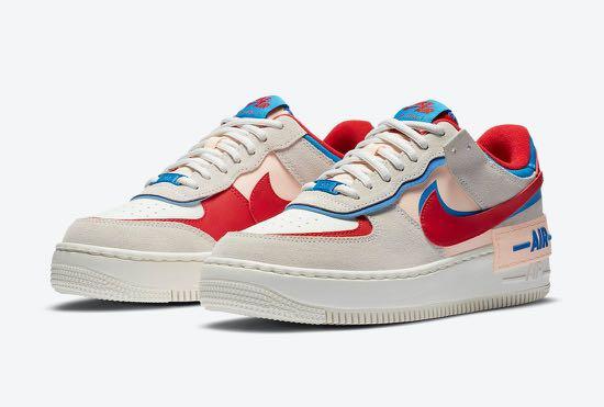 Nike Womens WMNS Air Force 1 Shadow Sail Red And Blue CU8591 100