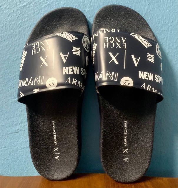 Armani exchange slides hotsell womens