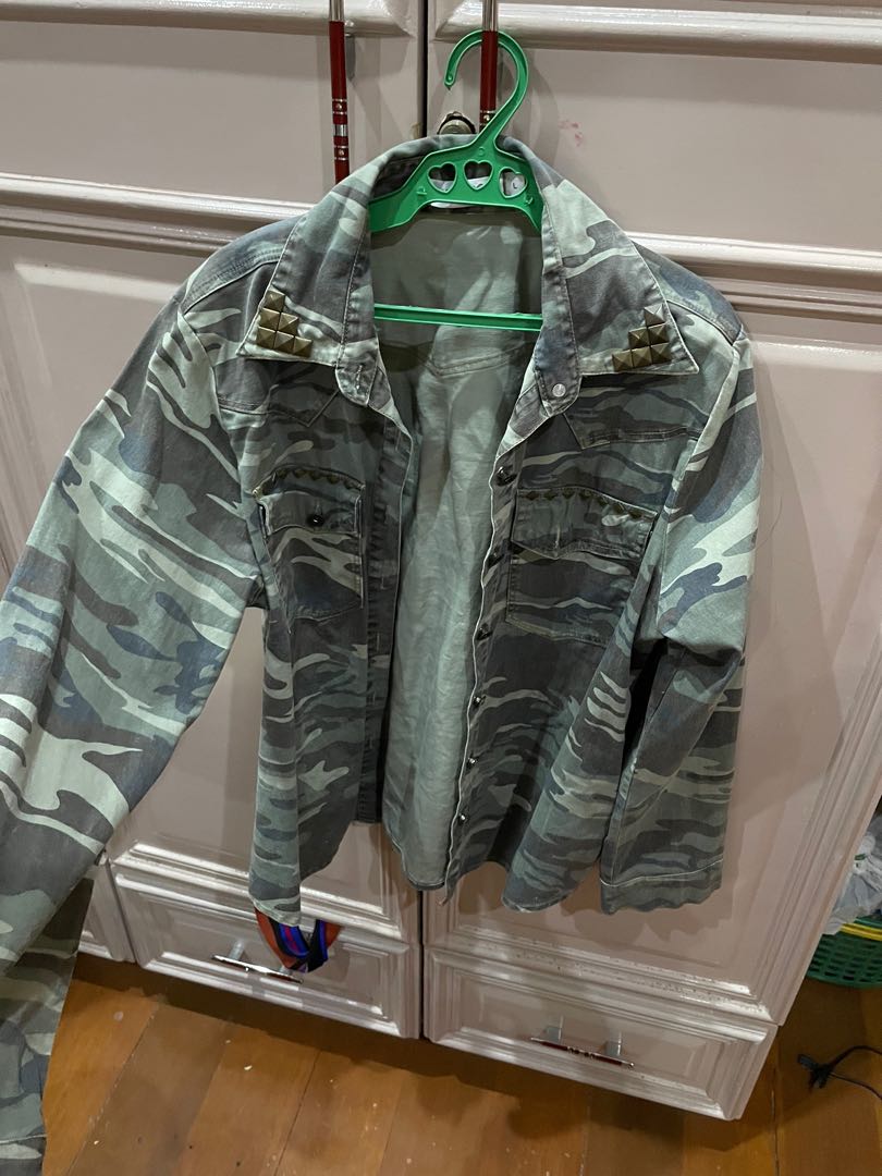 Army denim jacket, Men's Fashion, Coats, Jackets and Outerwear on Carousell