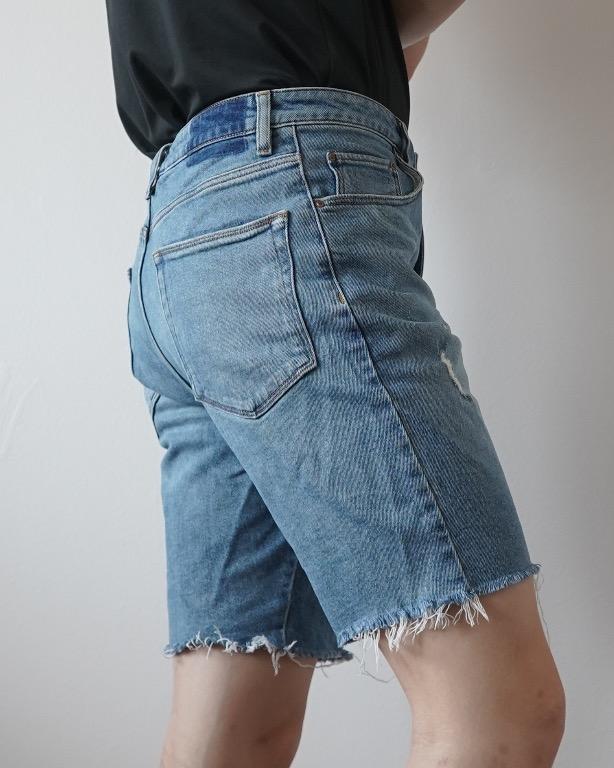 ASOS DESIGN Slim Denim Shorts with Raw Hem