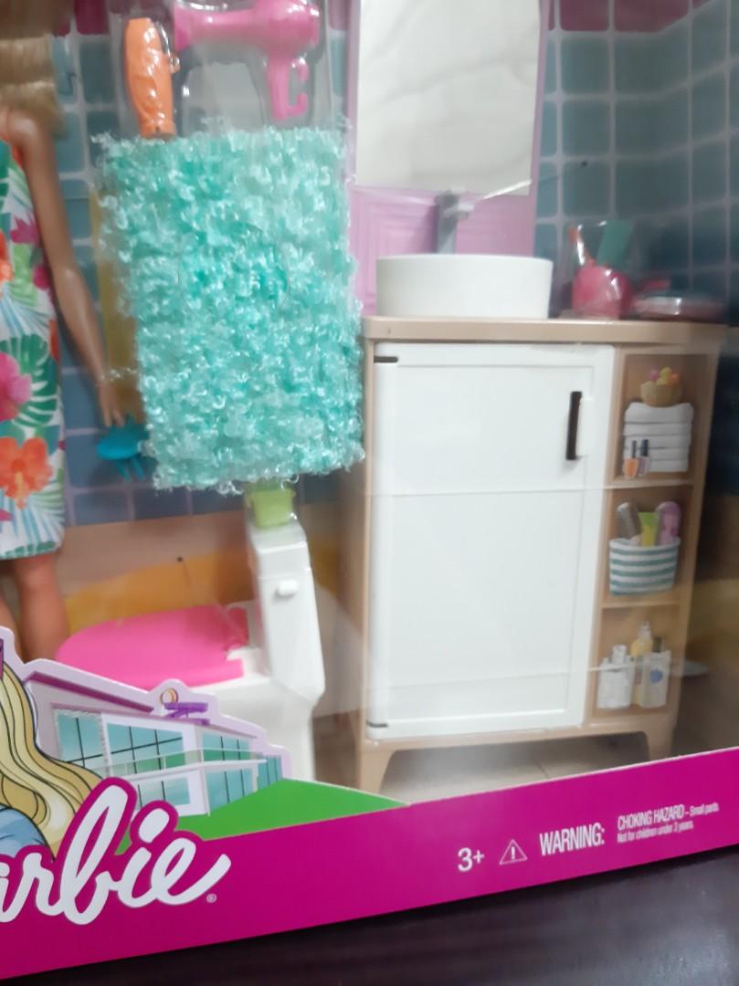 Barbie Doll Bathroom Play Set Hobbies Toys Toys Games on