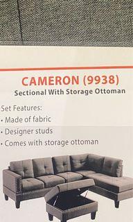 Beautiful couch with ottoman