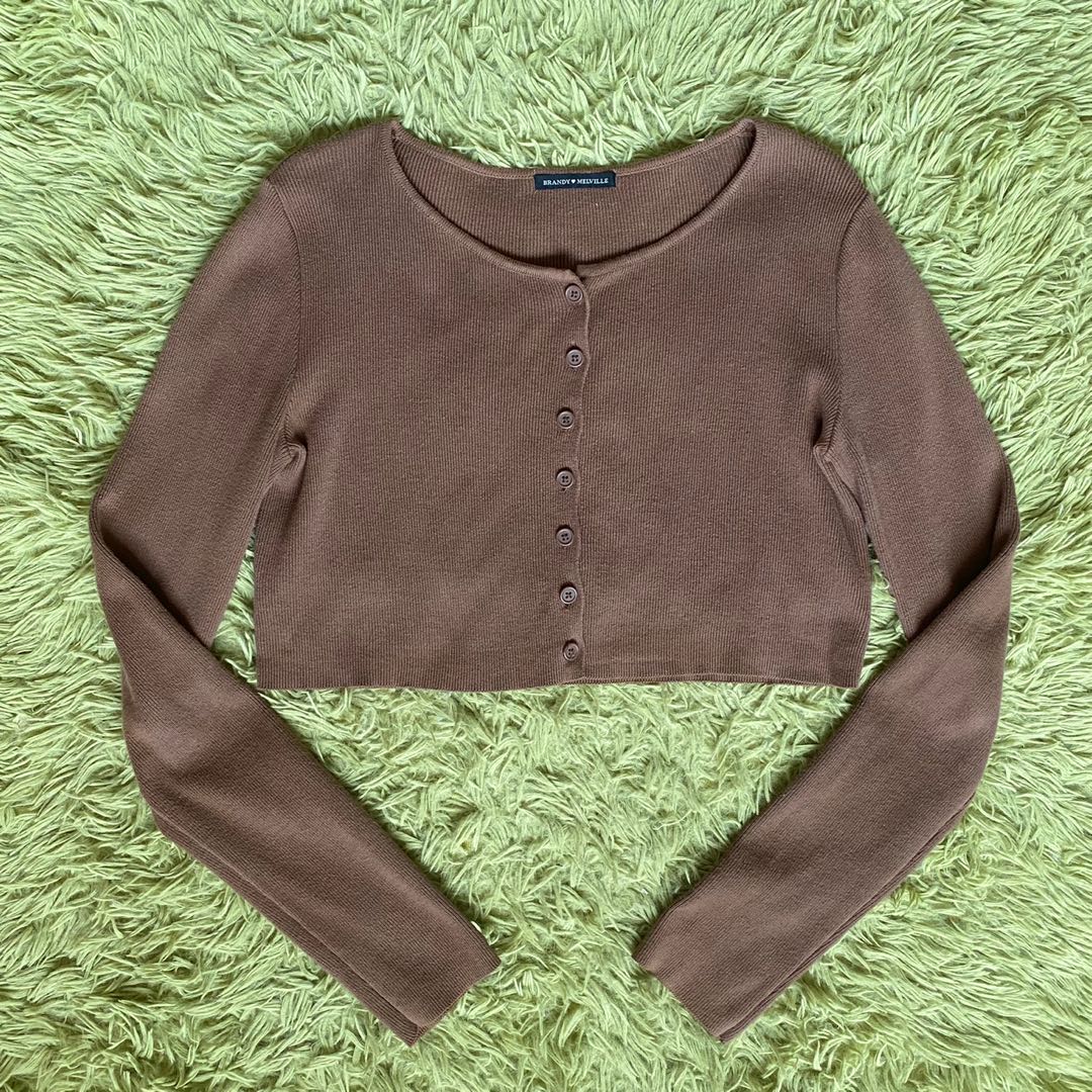 brown brandy melville cardigan