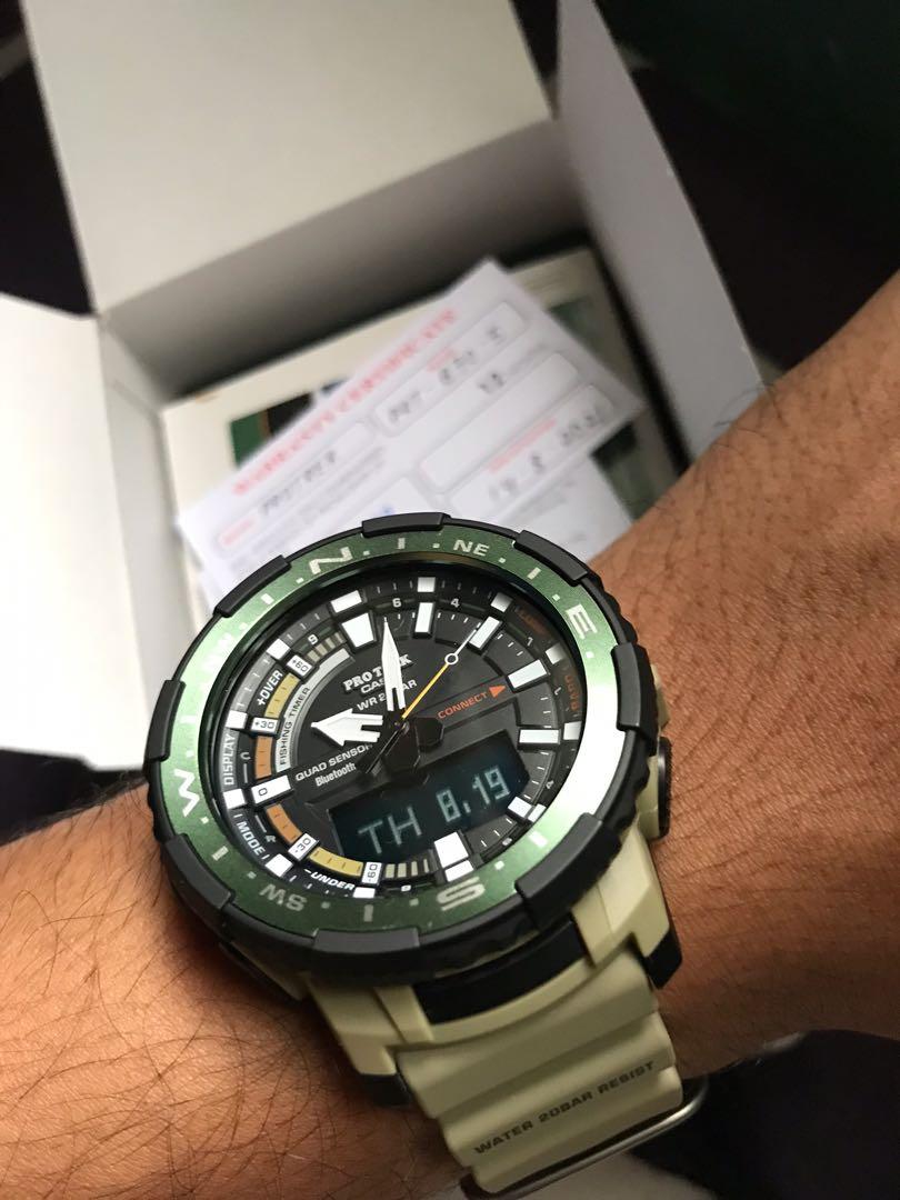 Casio Protrek PRTB70 fishing timer, Men's Fashion, Watches