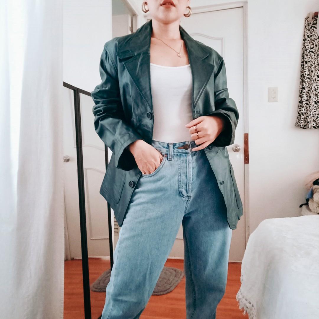 chadwicks leather blazer