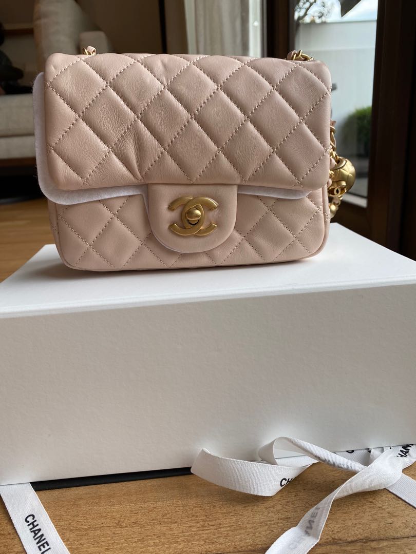 Chanel Mini Square Pearl Crush 2022 , Luxury, Bags & Wallets on Carousell