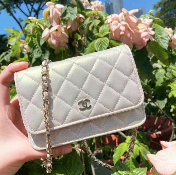 Chanel Classic Mini WOC in Iridescent Ivory Lambskin LGHW, Luxury, Bags &  Wallets on Carousell