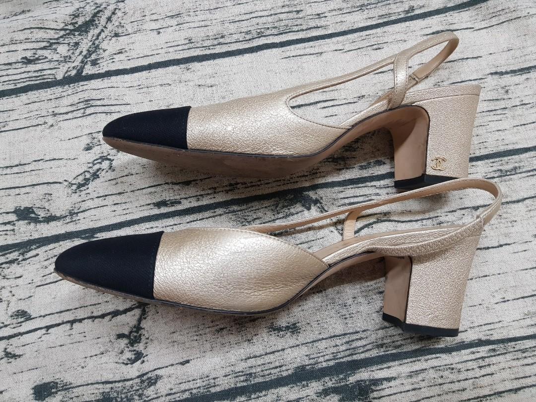 Chanel slingback 38 online