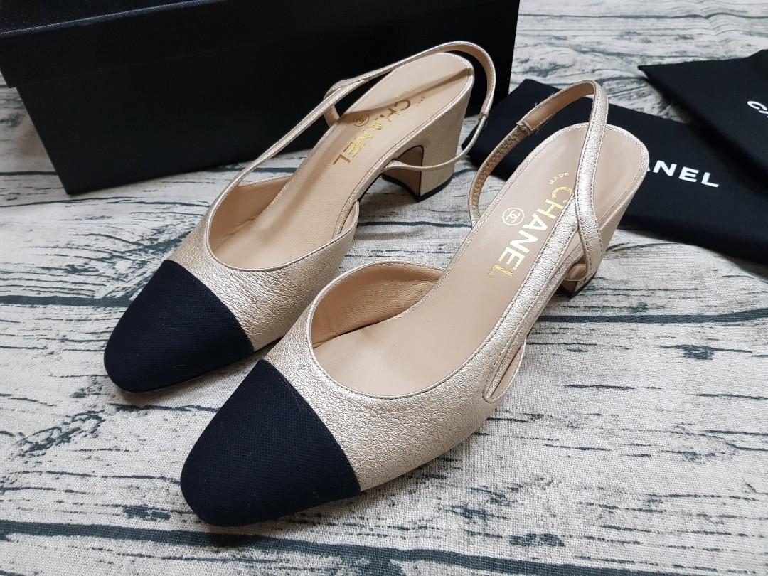 Chanel slingback 38 online