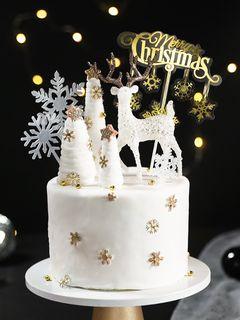 Christmas Cake Topper Set - Christmas Reindeer cake decoration