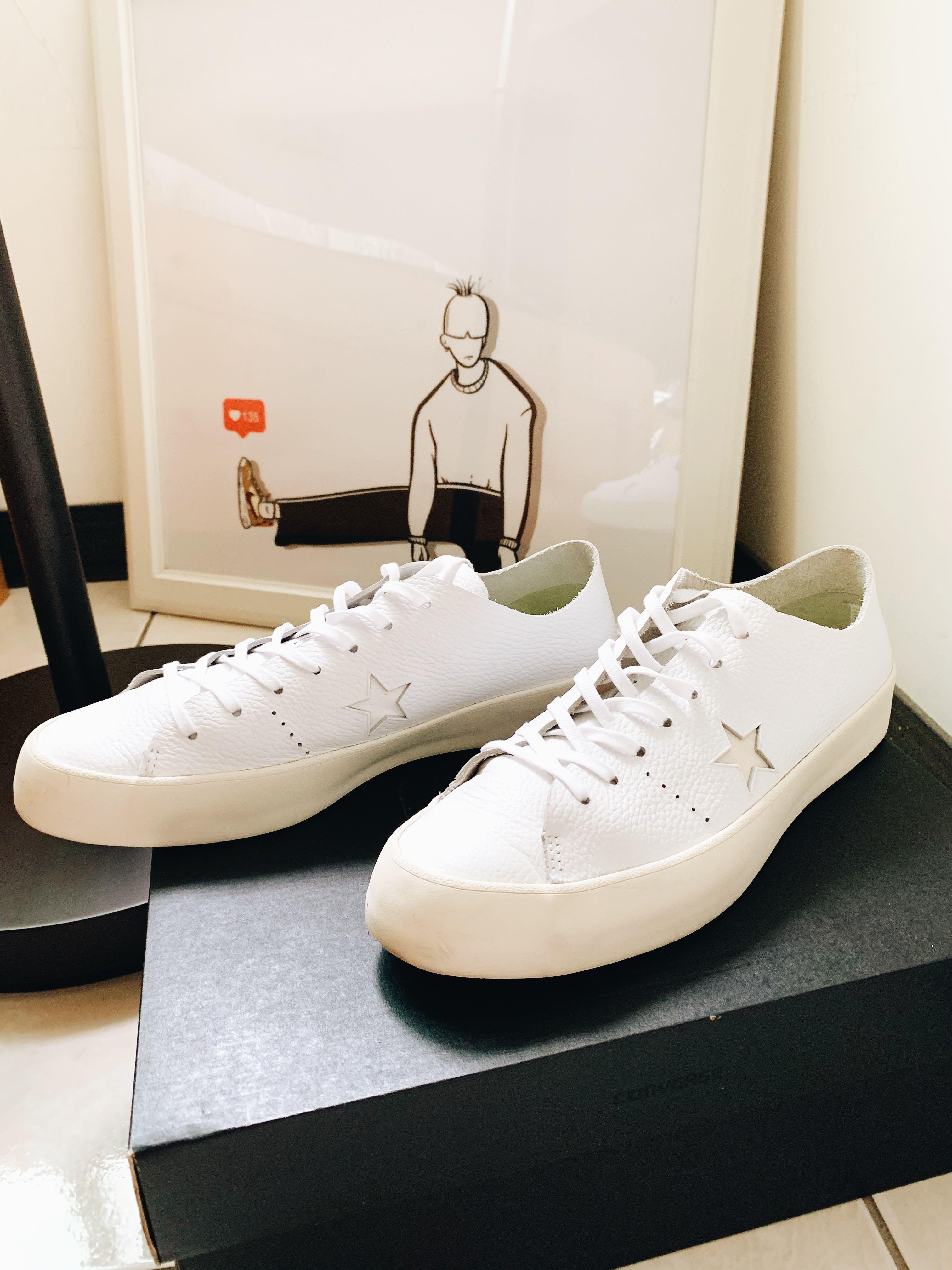 Converse one star prime ox shop trainers white