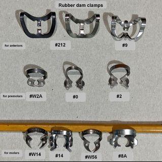 dental rubber dam clamps
