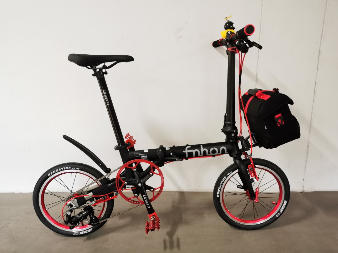 Excellent Condition 16 Fnhon Freedom Matt Black 5 Speed 8kg Folding Bicycle