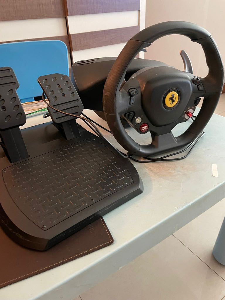 FERRARI Xbox steering wheel, Video Gaming, Video Game Consoles, Xbox on  Carousell