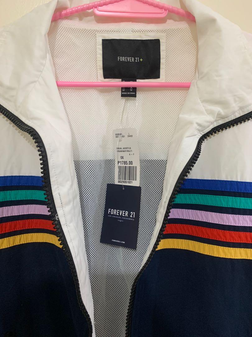 Forever 21 rainbow jacket top
