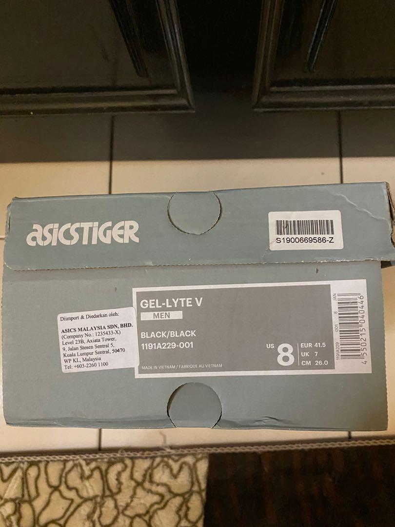 Gel Lyte V Asics Tiger Black Men S Fashion Footwear Sneakers On Carousell
