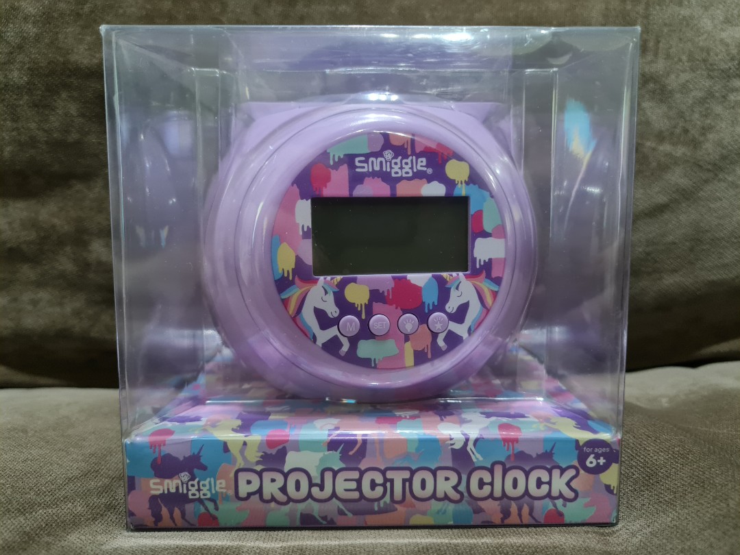 Genuine Brand New Smiggle Unicorn Projector Clock, Babies & Kids
