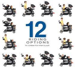 graco double stroller 12 riding options