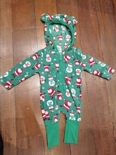 Green Christmas frogsuit for 1 to 1 and half years old