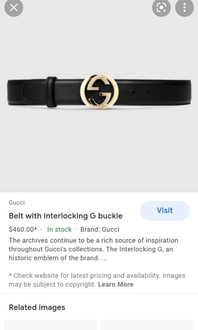 Gucci interlocking G Buckle Belt 