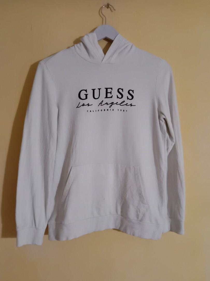 Guess Los Angeles Hoodie Fesyen Wanita Pakaian Wanita Baju