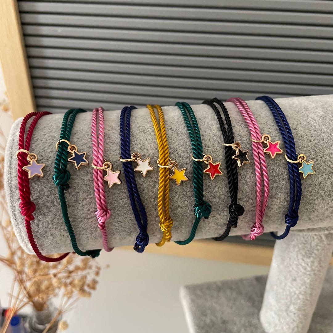Handmade Bracelet Mini Star Charm Enamel Paint Charm Friendship