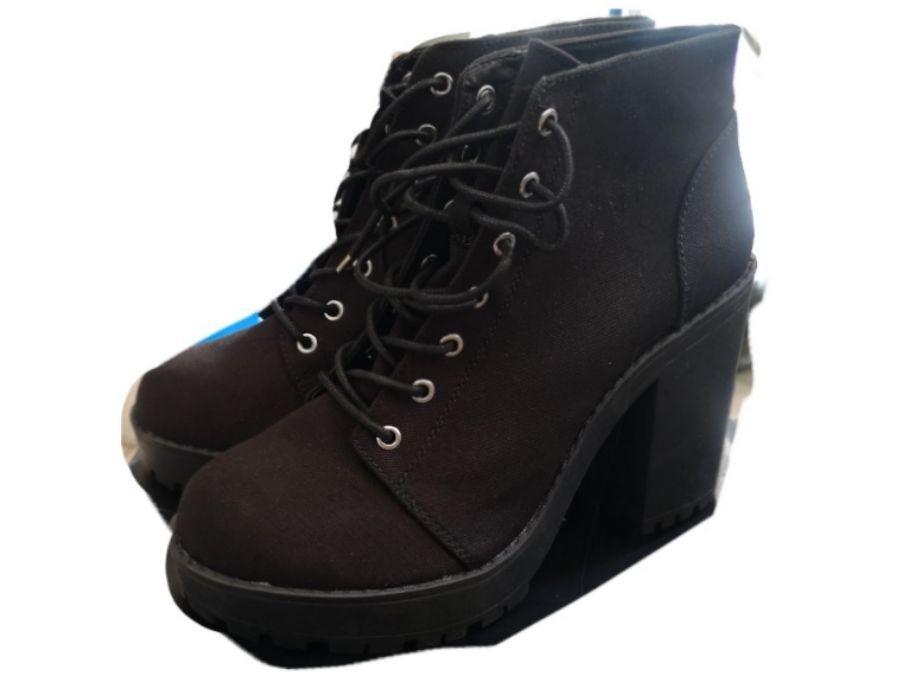 black boots with platform heels