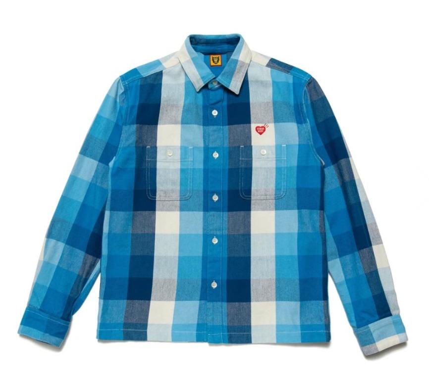 HUMAN MADE®️ MOUNTAIN CHECK L/S SHIRT @F21, 男裝, 上身及套裝, T