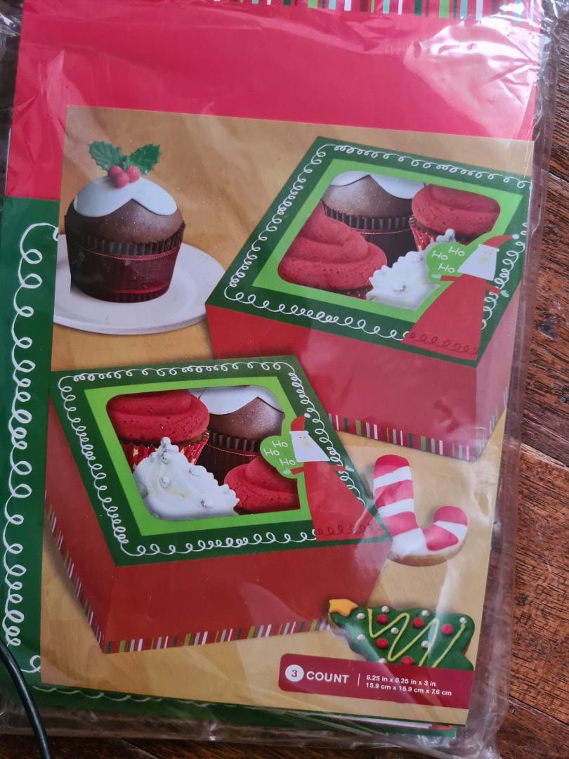 Imported Cupcake Boxes (Category: Storage Boxes & Baskets) located in Manila. Submitted by martinascorner (Listing ID 1128340553, Image 2). Description: 95 each pack, 3 count (6.25inx6.25inx3in) Imported Quality Take all for 250 ❗ All Sales are Final 🔸️Please do not make an offer if you are not yet sure. 48hrs reservation only. ▶️ Mode of Payment: Bdo, Bpi, GCash ▪︎ Shipping starts at 50 -85 within Metro Manila via Champ Courier. ▪︎ Lalamove/Gra