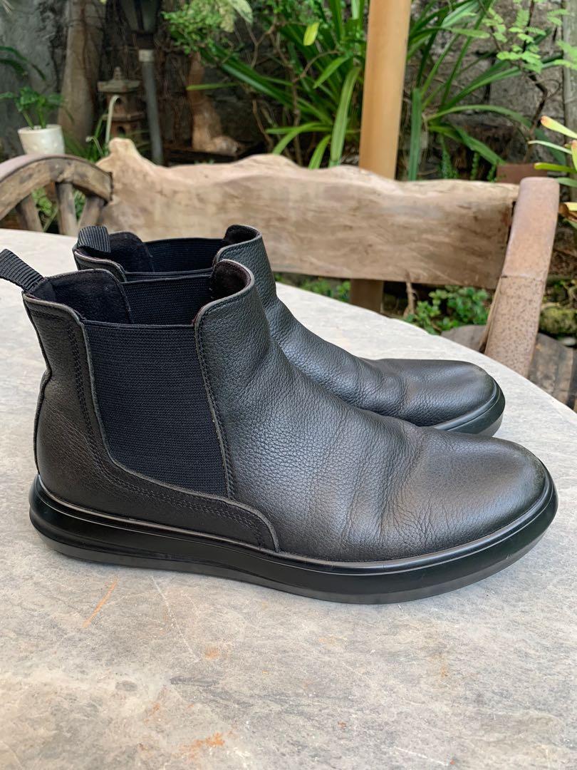 Kenneth Cole Keenan Ankle Boots Brown Leather Sneakers Side Zip Women's  Size 6 | eBay