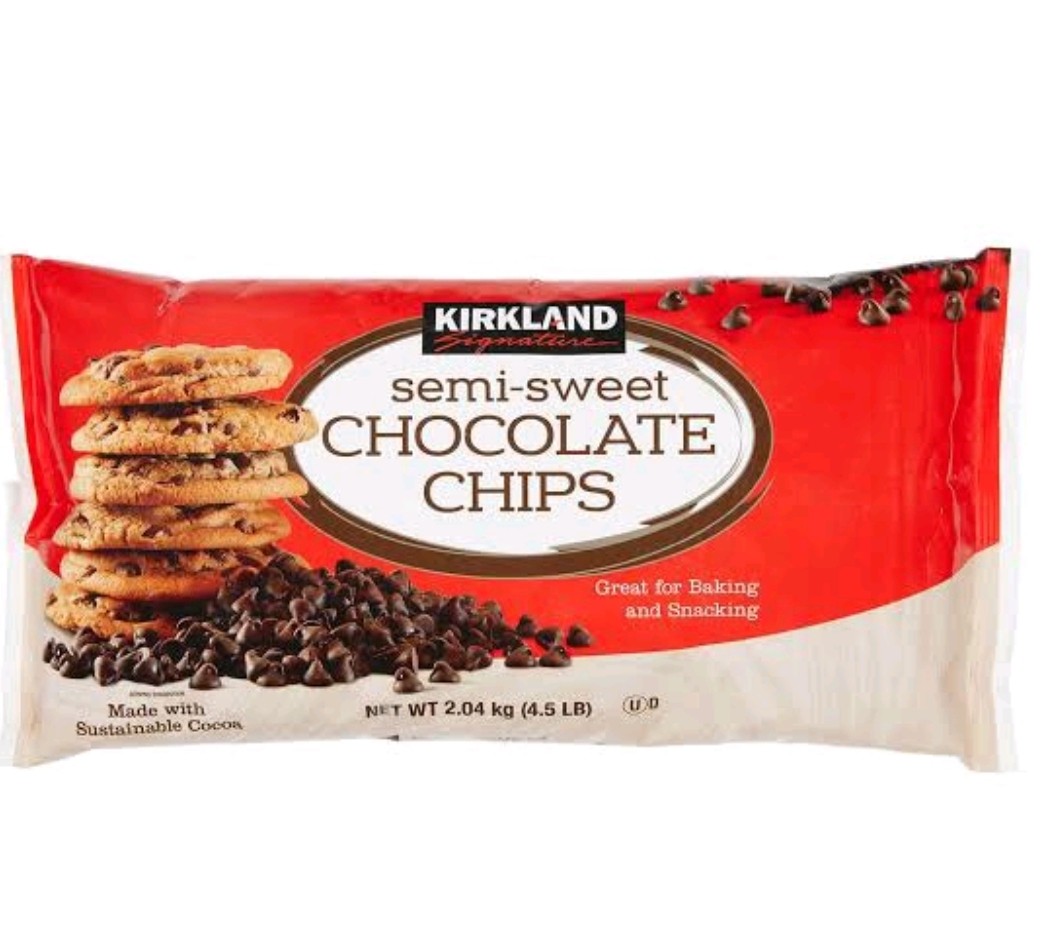 Kirkland Signature Semi Sweet Chocolate Chips 2.04kg (4.5 lbs), Food