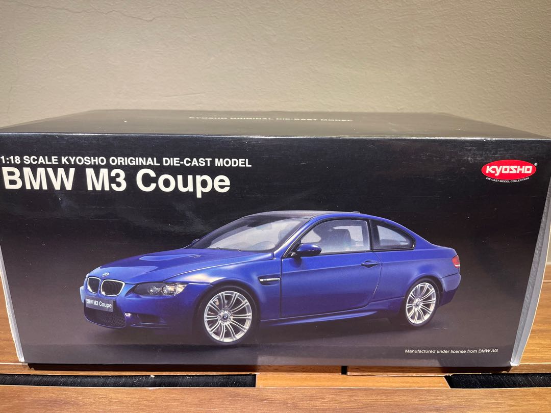 Kyosho 1/18 BMW E92 M3 Coupe Blue, Hobbies & Toys, Toys & Games on