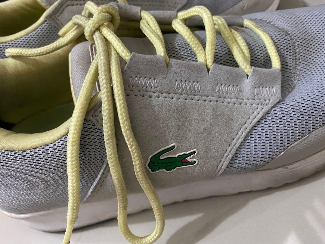 Lacoste Gray Sneakers Size US6.5 Original (Category: Sneakers) located in Pasig City. Submitted by castrocha14 (Listing ID 1128393767, Image 3). Description: Needs a little cleaning Still very nice Size US 6.5.