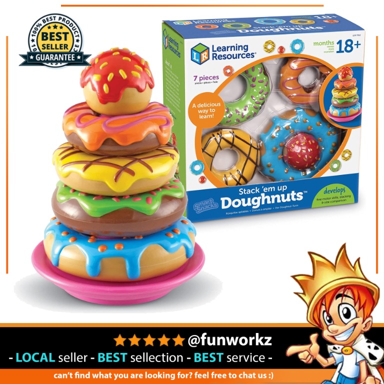 Learning Resources Smart Snacks Stack 'em Up Doughnuts 7 Pieces, Babies ...