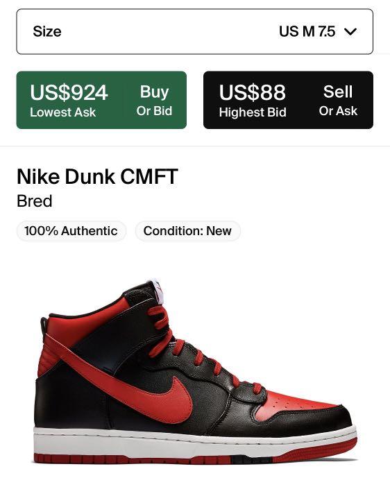 Legit] Nike Dunk High “Cmft Bred”, Men'S Fashion, Footwear, Sneakers On  Carousell