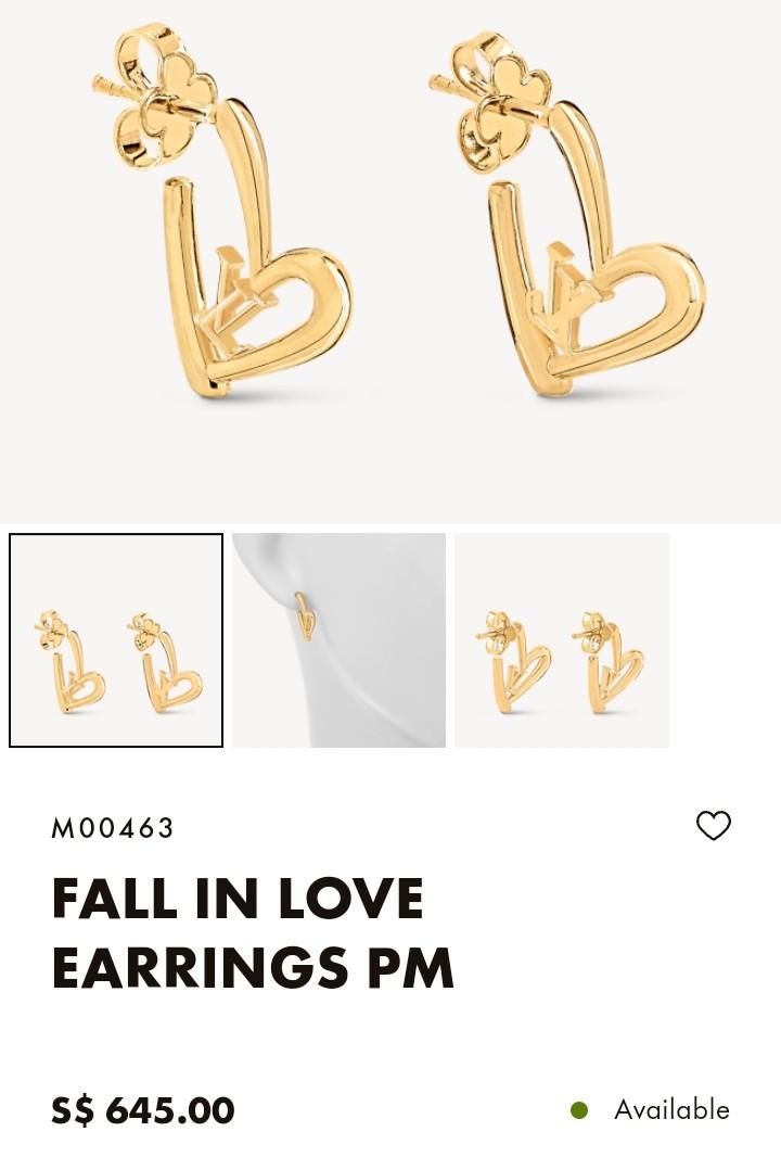 Shop Louis Vuitton Fall In Love Earrings Pm (M00463) by aya