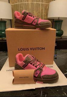 Louis Vuitton Trainer Sneakers PINK LV9 US10 Limited Edition