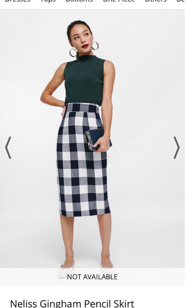 Gingham new arrivals pencil dress