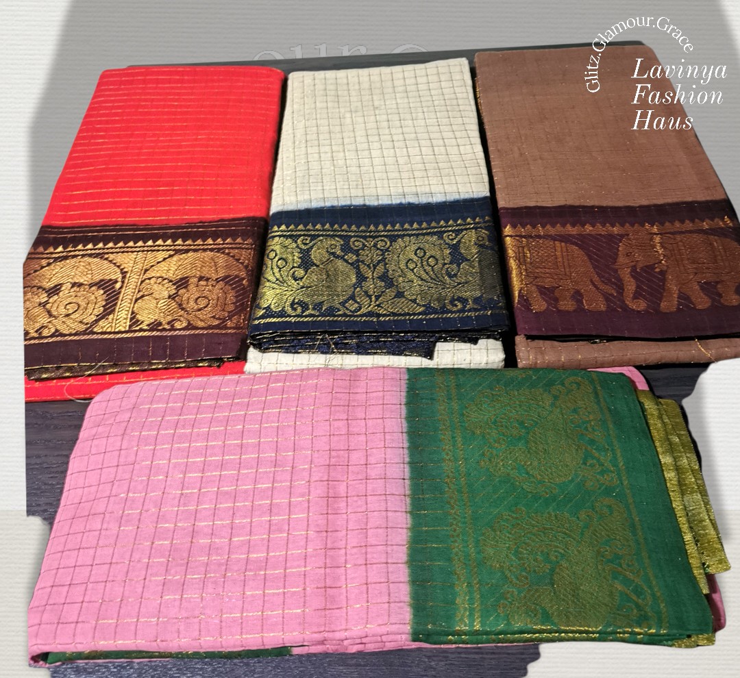 Madurai Sungudi Sarees - Double side Rudraksham Wax Traditional sungudi dot  9 Yards - Madurai Sungudi Sarees