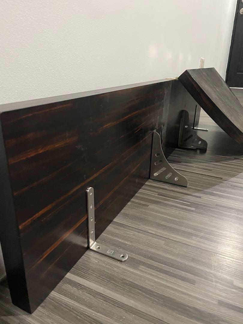 Mahogany hanging bar table (Category: Tables & Sets) located in Quezon City. Submitted by pat.alba (Listing ID 1128341941, Image 2). Description: Minimalist Hanging bar table with dining. Brackets included. .