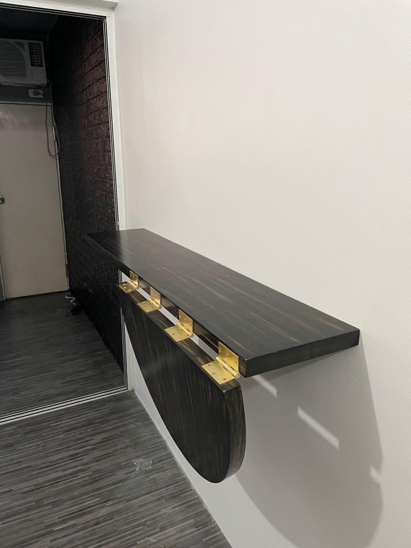 Mahogany hanging bar table (Category: Tables & Sets) located in Quezon City. Submitted by pat.alba (Listing ID 1128341941, Image 3). Description: Minimalist Hanging bar table with dining. Brackets included. .