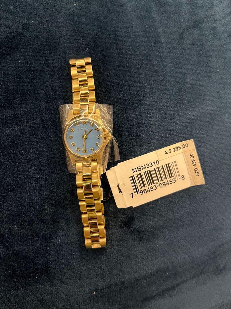 Marc Jacobs Henry Dinky Gold Watch Teal Face $46 | eBay