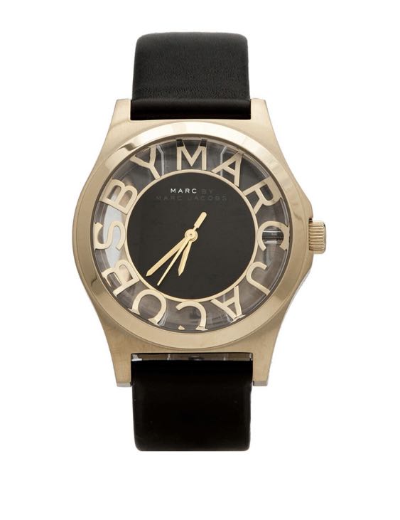 Marc Jacobs Henry Skeleton Gold Leather Watch