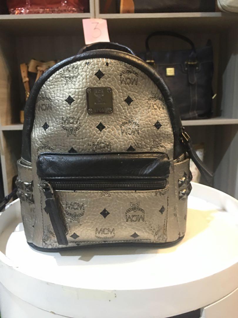 mcm small backpack size