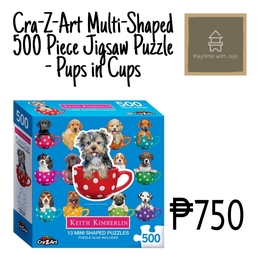 Pups in Cups - 13 Mini Shaped Puzzles