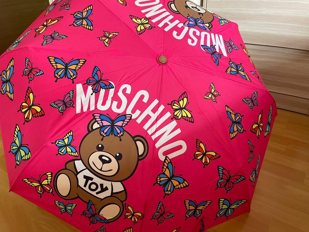 Moschino automatic umbrella, Hobbies Toys, Travel, Umbrellas on