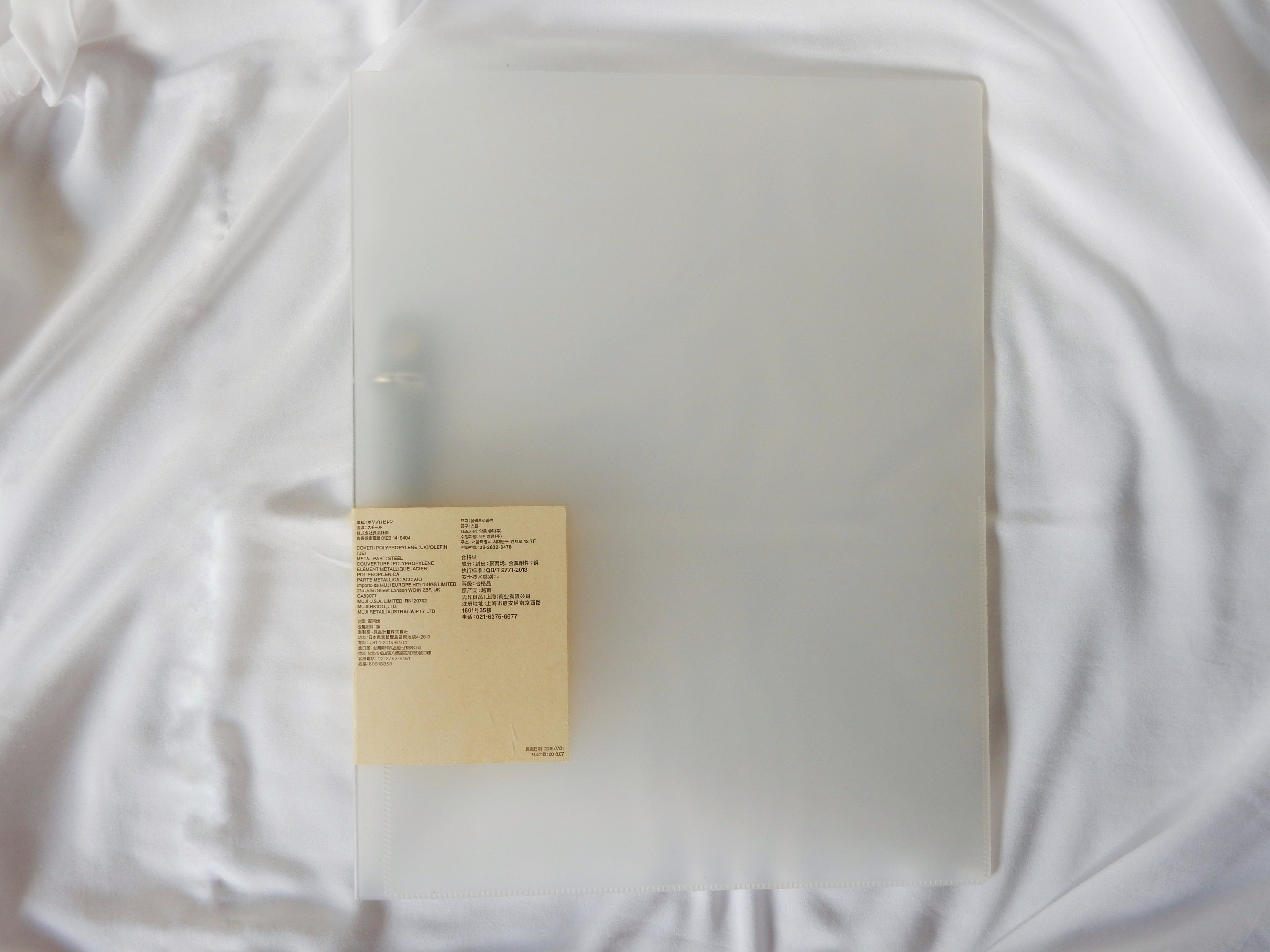 [A4 MUJI BINDER] MUJI A4 2Ring Clear Binder, Hobbies & Toys