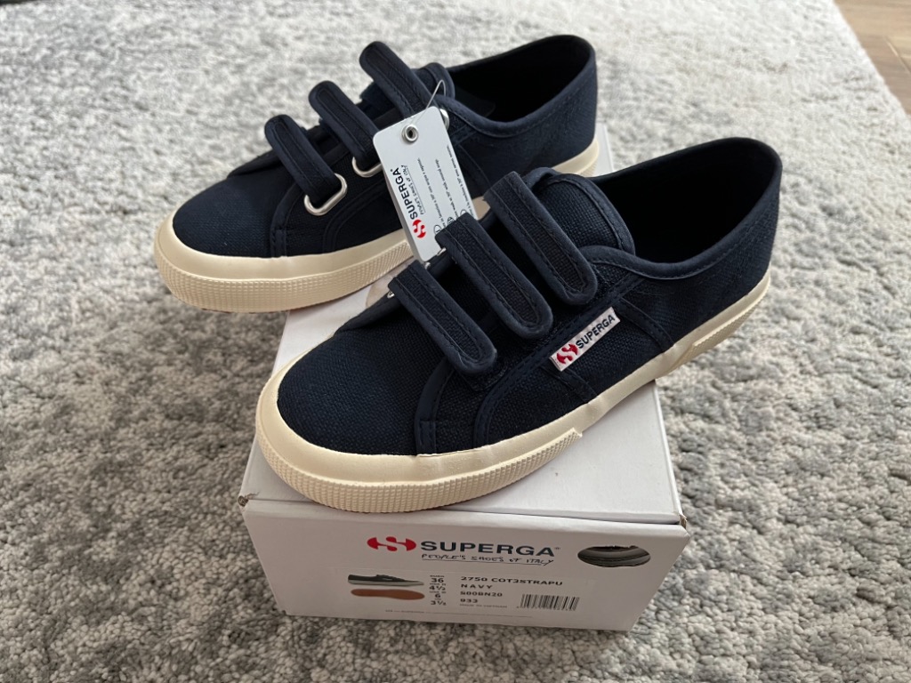 Navy blue EU36 Superga 2750 COT3STRAPU brand new shoes with tags EU36